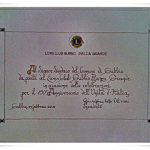 Dedica del Presidente Lions Club Gubbio Piazza Grande